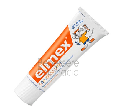 elmex linea igiene dentale quotidiana dentifricio bimbi protezione 0-6 anni 50ml