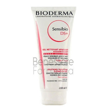 bioderma linea sensibio ds+ moussant detergente viso anti-irritazioni 200 ml