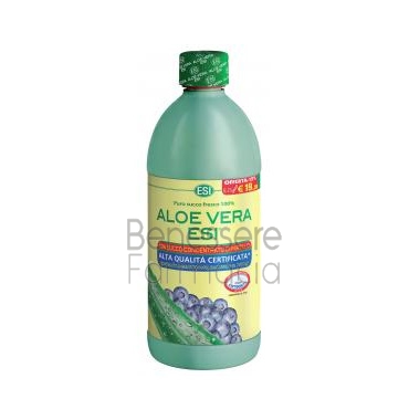 esi linea depurazione e benessere aloe vera puro succo gusto mirtillo 1000 ml