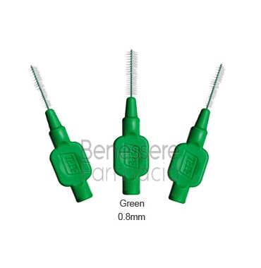 tepe linea cura dentale quotidiana 6 scovolini interdentali 0,8 colore verde
