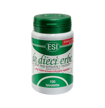 esi linea benessere intestinale le dieci erbe polvere pressata in 100 tavolette