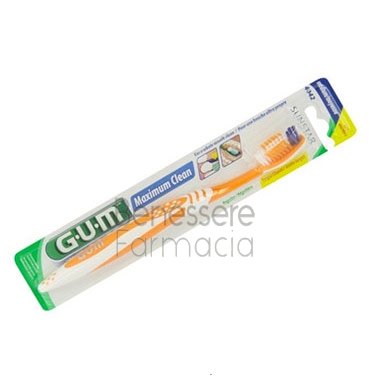 gum linea igiene dentale quotidiana maximum clean spazzolino medio regular