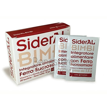 junia pharma linea vitamine minerali sideral bimbi ferro liposomiale 20 buste