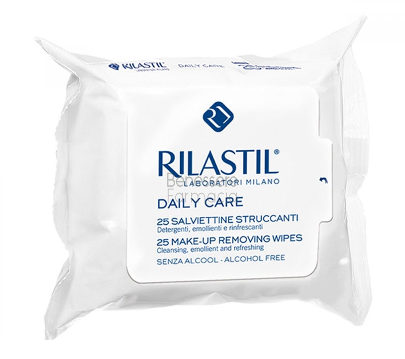 rilastil linea daily care 25 salviette struccanti per pelli sensibili e delicate