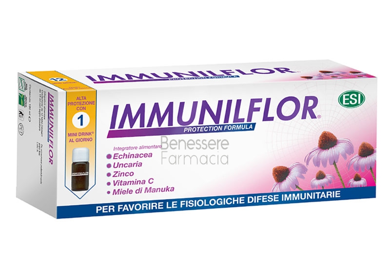 esi linea immunilflor difese immunitarie mini drink integratore 12 da 15 ml