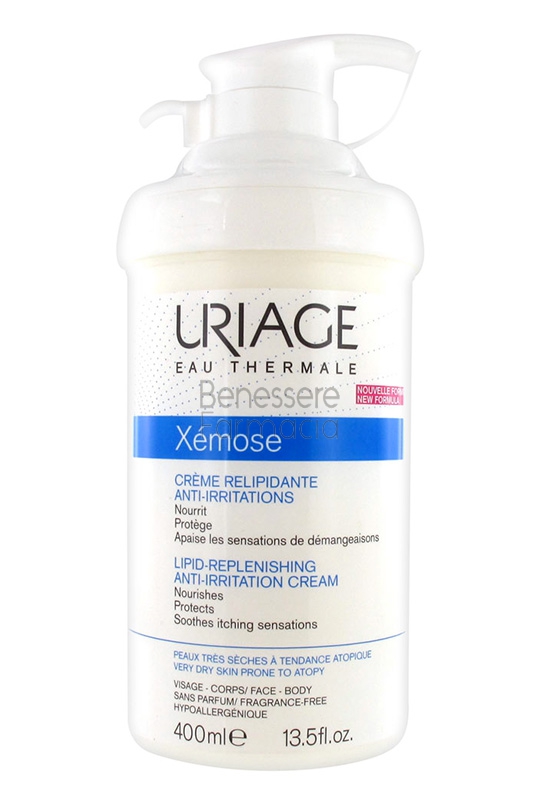 uriage linea corpo xemose crme relipidante crema nutriente e protettiva 400 ml