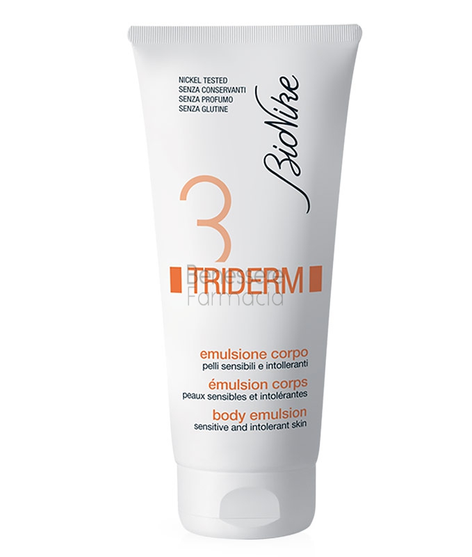 bionike linea triderm pelli sensibili intolleranti emulsione lenitiva 200 ml
