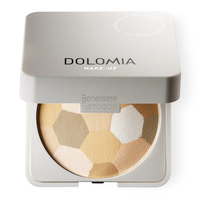 dolomia linea trucco viso cipria compatta satinata e trasparente neutro