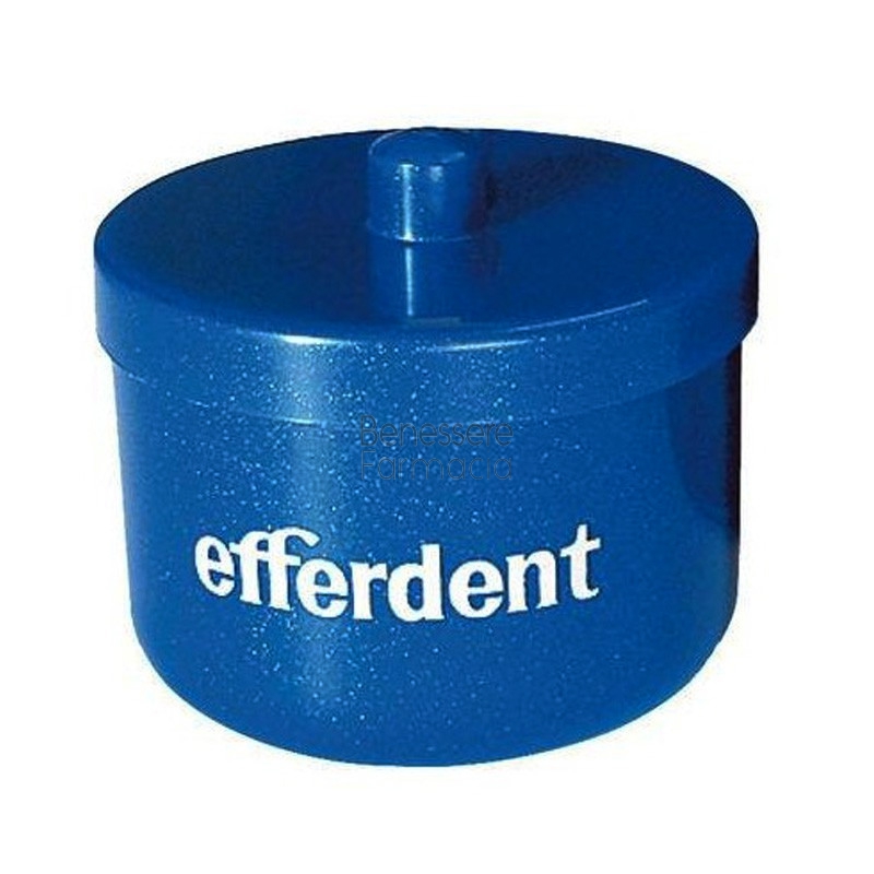 omega pharma linea efferdent vaschetta con cestino interno pulizia dentiere