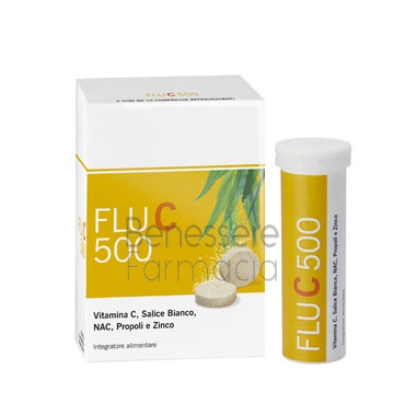 linea apparato respiratorio flu c 500 integratore 20 compresse effervesc