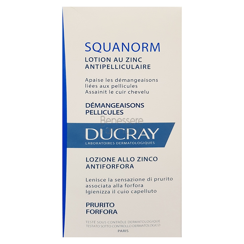 ducray linea capelli squanorm anti-forfora lozione riequilibrante zinco 200 ml