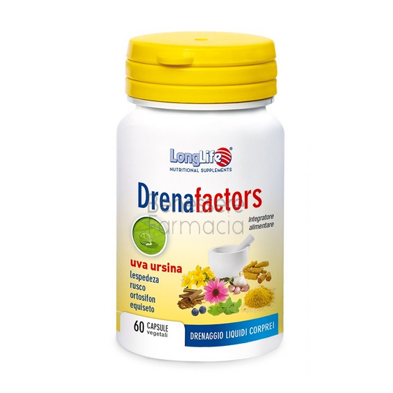 long life linea drenanti drenafactors integratore alimentare 60 capsule