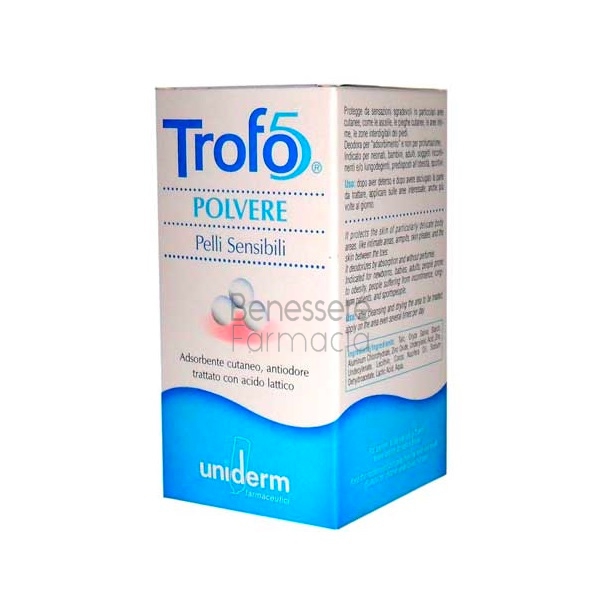 uniderm linea igiene intima e corpo trofo 5 polvere protettiva rinfrescante 50 g