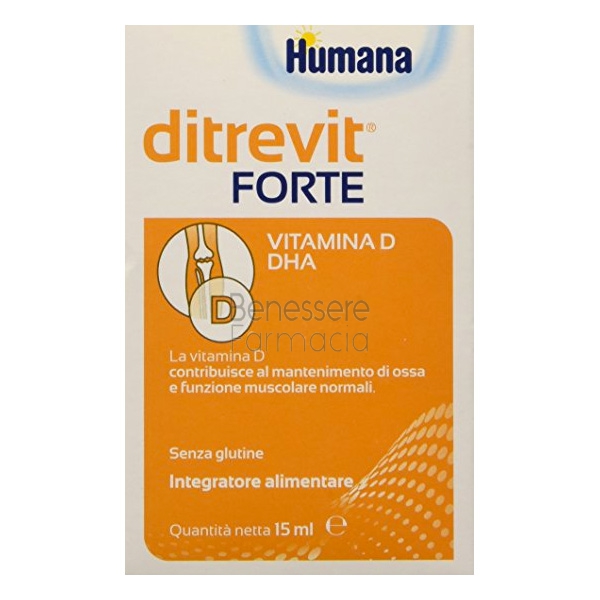 humana linea apparato osseo ditrevit forte integratore alimentare gocce 15 ml