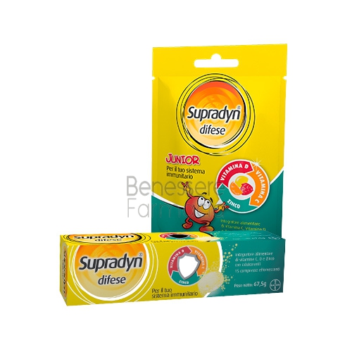 supradyn linea vitamine e minerali difese junior integratore 25 caramelle gommos
