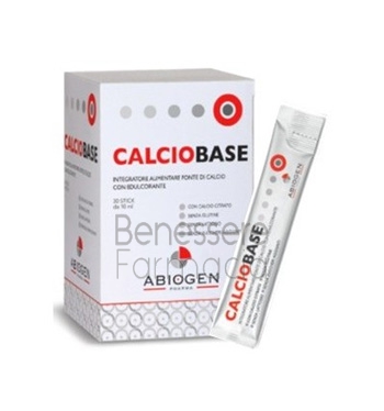 abiogen pharma linea salute ossea calciobase integratore alimentare 30 stick