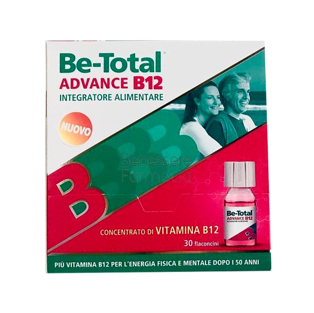 betotal linea vitamine e minerali be-total advance b12 integratore 30 flaconcini