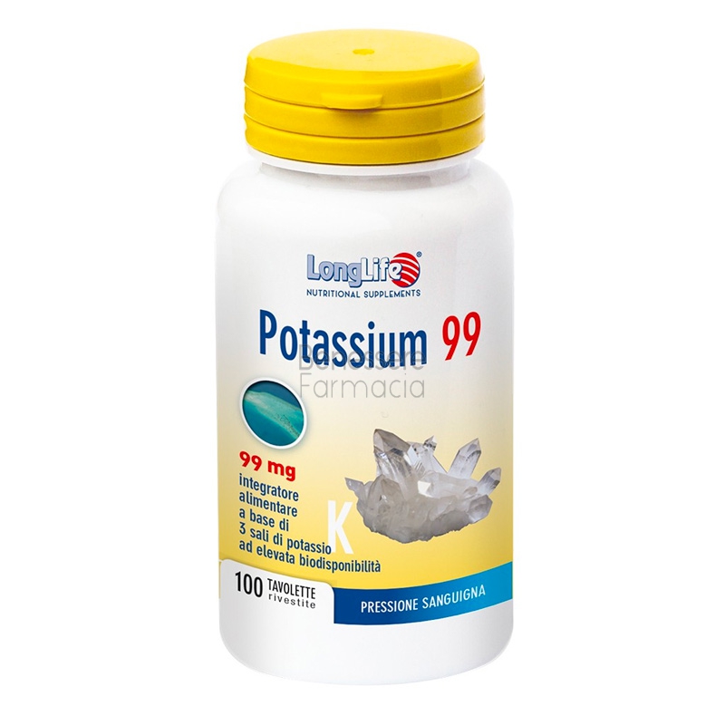 longlife linea sali minerali potassio 99 integratore alimentare 100 tavolette