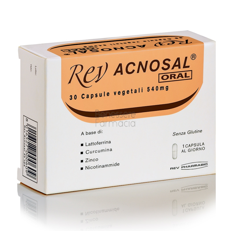 rev pharmabio linea anti-acne acnosal oral integratore alimentare 30 capsule