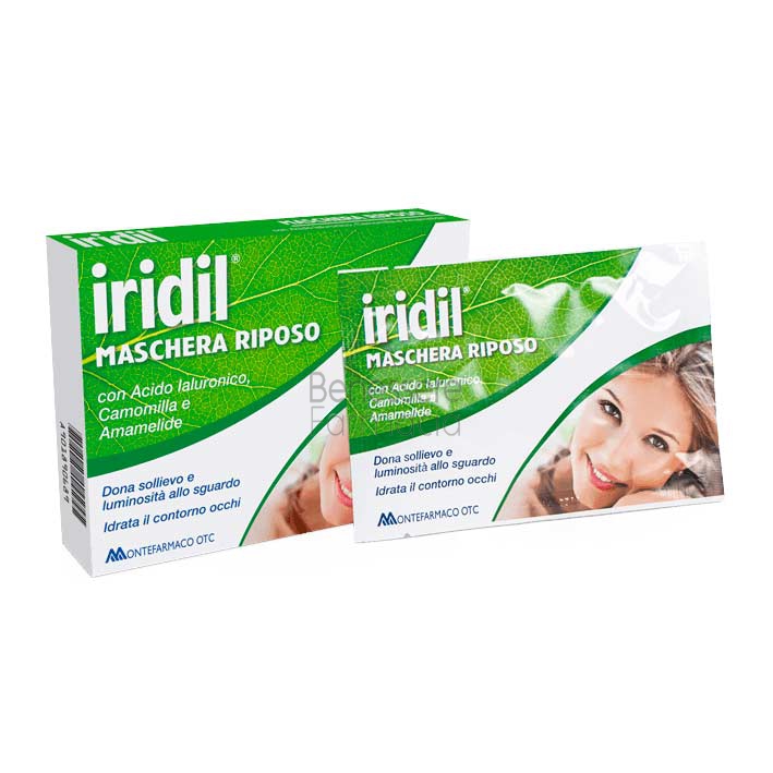 montefarmaco linea oftalmica iridil maschera riposo occhi segnati e stanchi