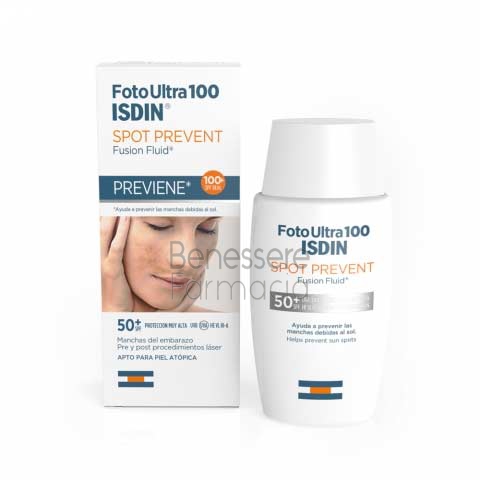 isdin linea solare fotoultra 100+ fusion fluid protezione ultra elevata 50 ml