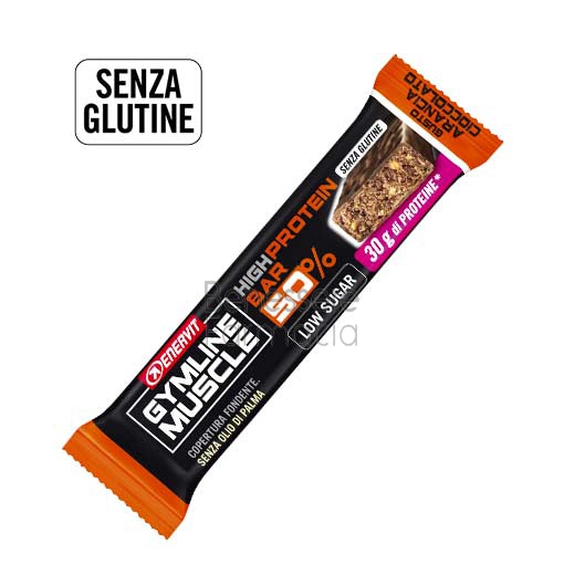 enervit sport linea gymline muscle high protein bar 1 barretta arancia cioccola