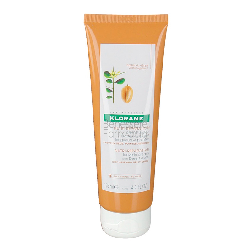 klorane capelli linea dattero del deserto crema quotidiana no risciacquo 125 ml