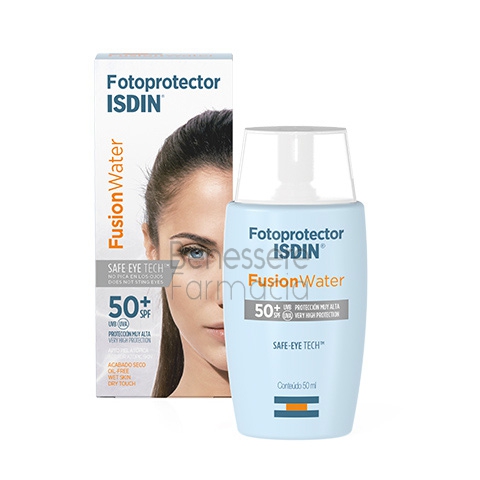 isdin linea solare spf50+ fotoprotector fusion water protezione invisibile 50 ml