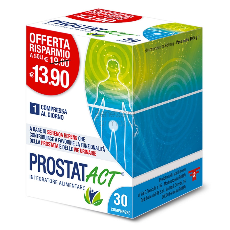 linea act linea benessere uomo prostat act integratore alimentare 30 compresse