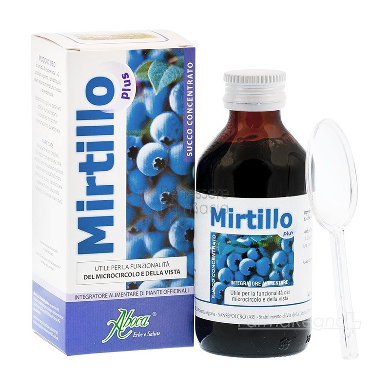 aboca linea vista e microcircolo mirtillo plus concentrato integratore 100 ml