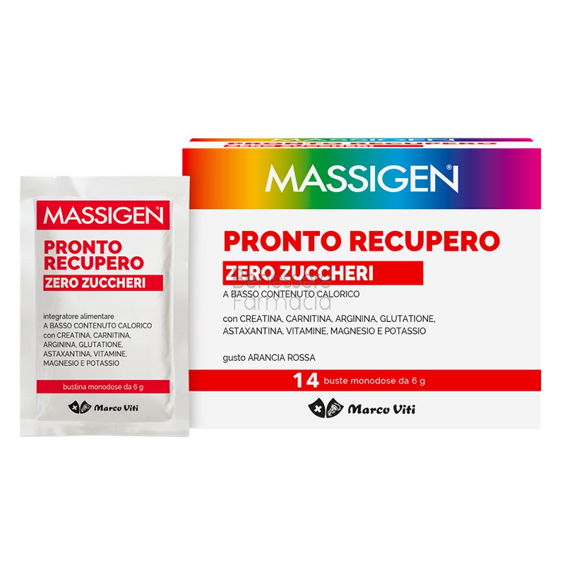 massigen linea benessere pronto recupero zero zuccheri integratore 14+4 buste