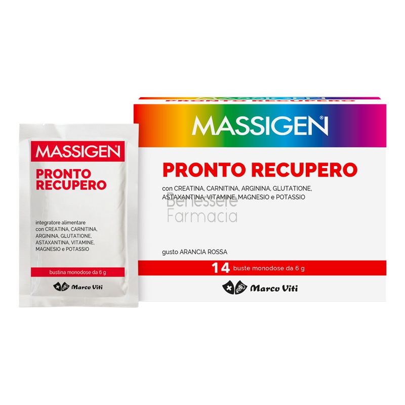 massigen linea benessere energia pronto recupero integratore alimentare 18 buste