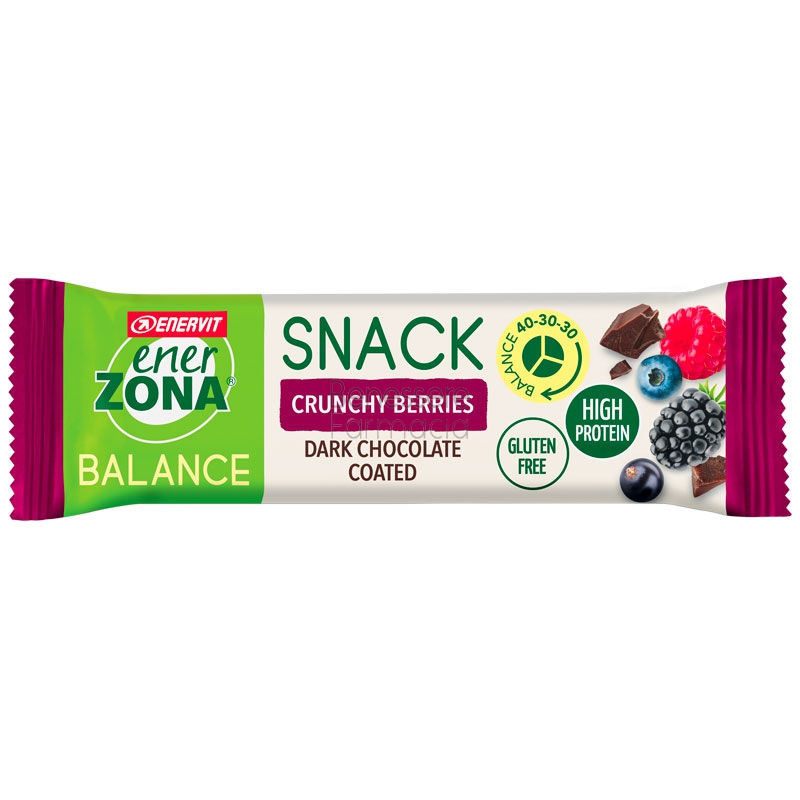 enerzona linea snack e spuntini snack balance crunchy berries da 33 g