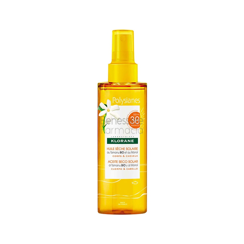 klorane linea polysianes olio secco 200 ml